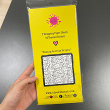 Load image into Gallery viewer, * HOLIDAY* Making Spirits Bright Christmas Drinks Colour-Your-Own Gift Wrapping Paper Kit