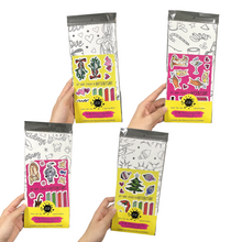 Load image into Gallery viewer, *HOLIDAY* Meowy Christmas Happy Howlidays Christmas Cat Lady Colour-Your-Own Gift Wrapping Paper Kit