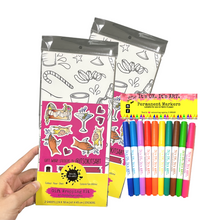 Load image into Gallery viewer, * HOLIDAY* Making Spirits Bright Christmas Drinks Colour-Your-Own Gift Wrapping Paper Kit