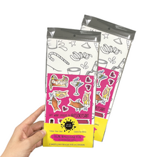 Load image into Gallery viewer, * HOLIDAY* Making Spirits Bright Christmas Drinks Colour-Your-Own Gift Wrapping Paper Kit