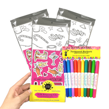 Load image into Gallery viewer, * HOLIDAY* Making Spirits Bright Christmas Drinks Colour-Your-Own Gift Wrapping Paper Kit
