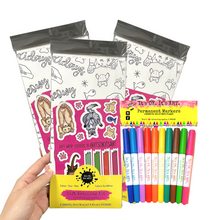 Load image into Gallery viewer, *HOLIDAY* Meowy Christmas Happy Howlidays Christmas Cat Lady Colour-Your-Own Gift Wrapping Paper Kit