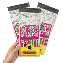 Load image into Gallery viewer, *HOLIDAY* Meowy Christmas Happy Howlidays Christmas Cat Lady Colour-Your-Own Gift Wrapping Paper Kit