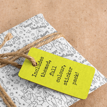 Load image into Gallery viewer, *HOLIDAY* Meowy Christmas Happy Howlidays Christmas Cat Lady Colour-Your-Own Gift Wrapping Paper Kit