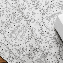 Load image into Gallery viewer, * HOLIDAY* Festive As Fuck Funny Christmas Swearing Colour-Your-Own Gift Wrapping Paper Kit