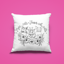 Load image into Gallery viewer, More Cats, Fewer Cat Calls Feminist Empowerment Pillow Cover
