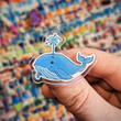 Acrylic Pin - Whale, Hello!