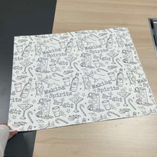 Load image into Gallery viewer, * HOLIDAY* Making Spirits Bright Christmas Drinks Colour-Your-Own Gift Wrapping Paper Kit