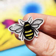 Load image into Gallery viewer, Acrylic Pin + Card Bee (Valentine&#39;s Day) - Bee My Honey
