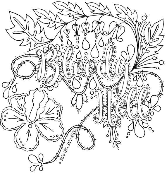 FREE Colouring Pages - ADULT themed colouring pages (Digital