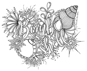 FREE Colouring Pages - Family Friendly Under The Sea (Digital Download)