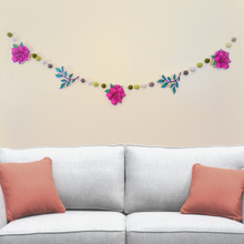 Load image into Gallery viewer, DIY Spring Flowers Felt Ball Garland Bunting Craft