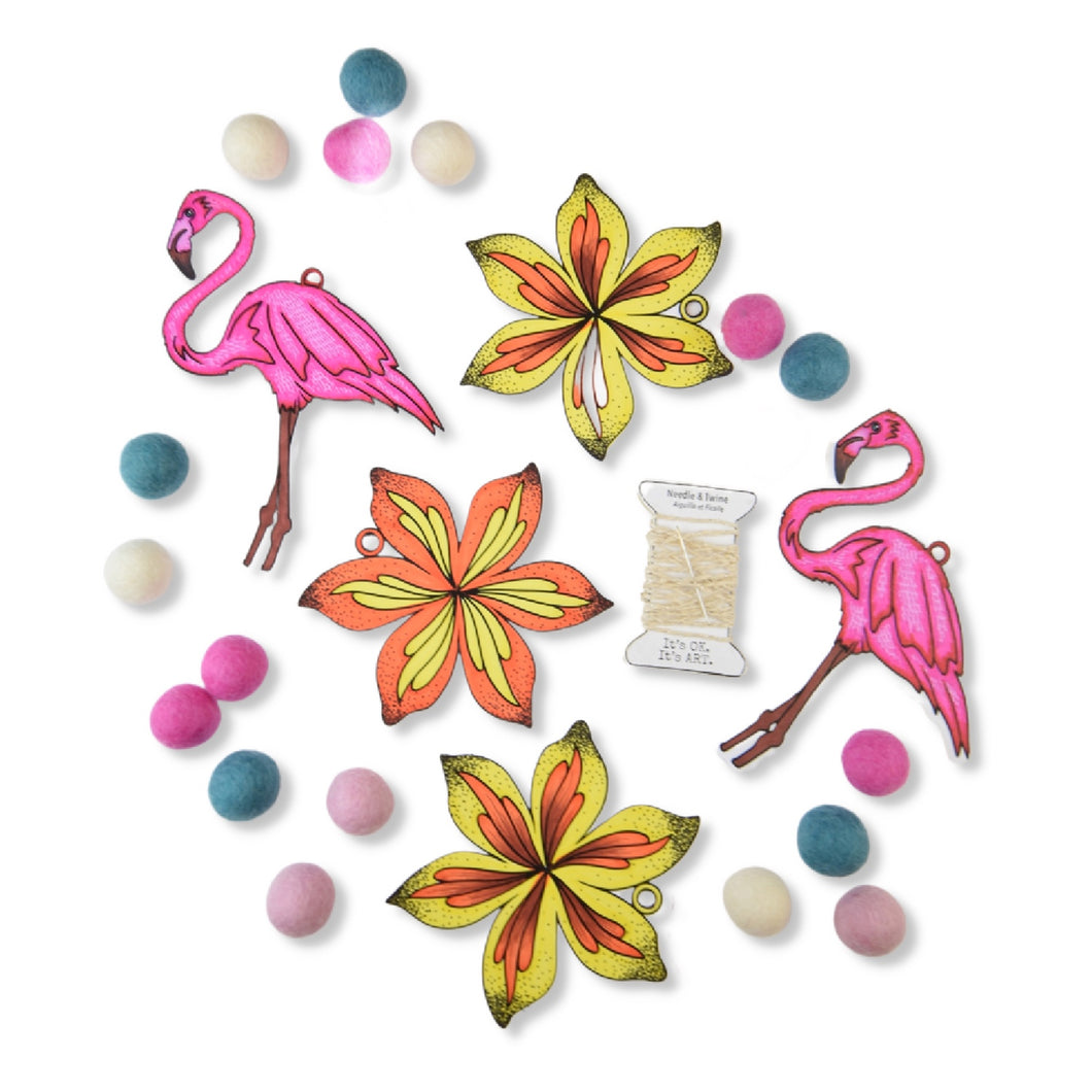 DIY Garland Kit - Summer Flamingos