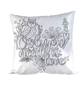 Owl You Need Is Love Pillow Cover