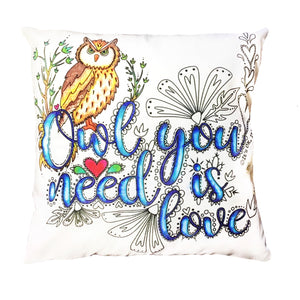 Pillow Cover - Owl You Need Is Love
