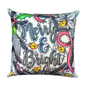 Merry And Bright Pillow Cover