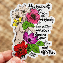 Load image into Gallery viewer, Body Positivity Self-Love + Affirmation Large Sticker