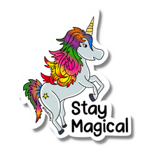Load image into Gallery viewer, Stay Magical Motivational Unicorn Large Sticker