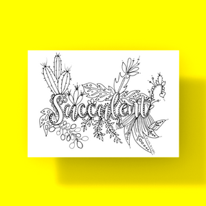 Postcard- Succulent