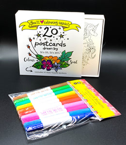 Colour & Send: Postcard Stationery Box Set