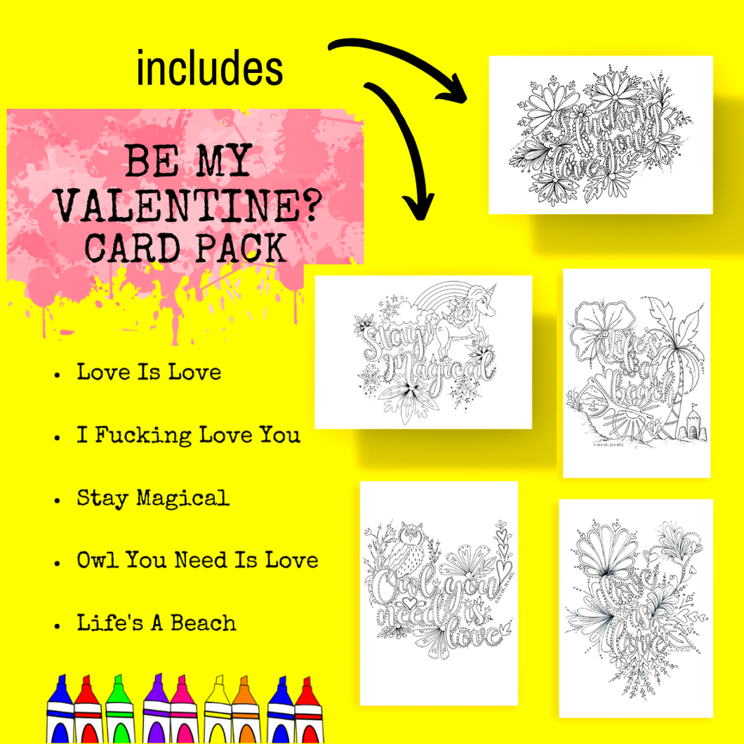 Postcard Pack-Be My Valentine