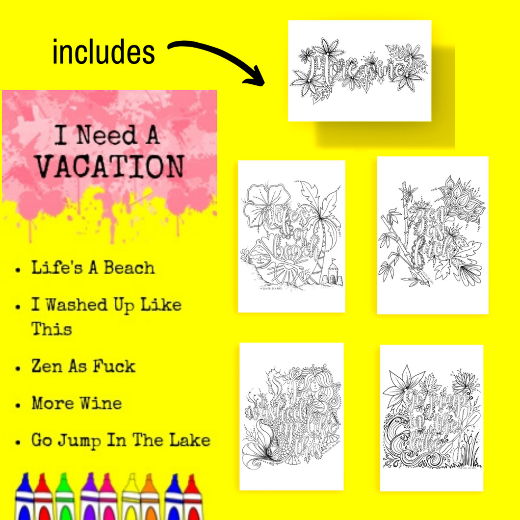 Postcard Pack-I Need A Vacation