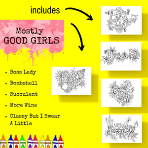 Postcard Pack-Mostly Good Girls