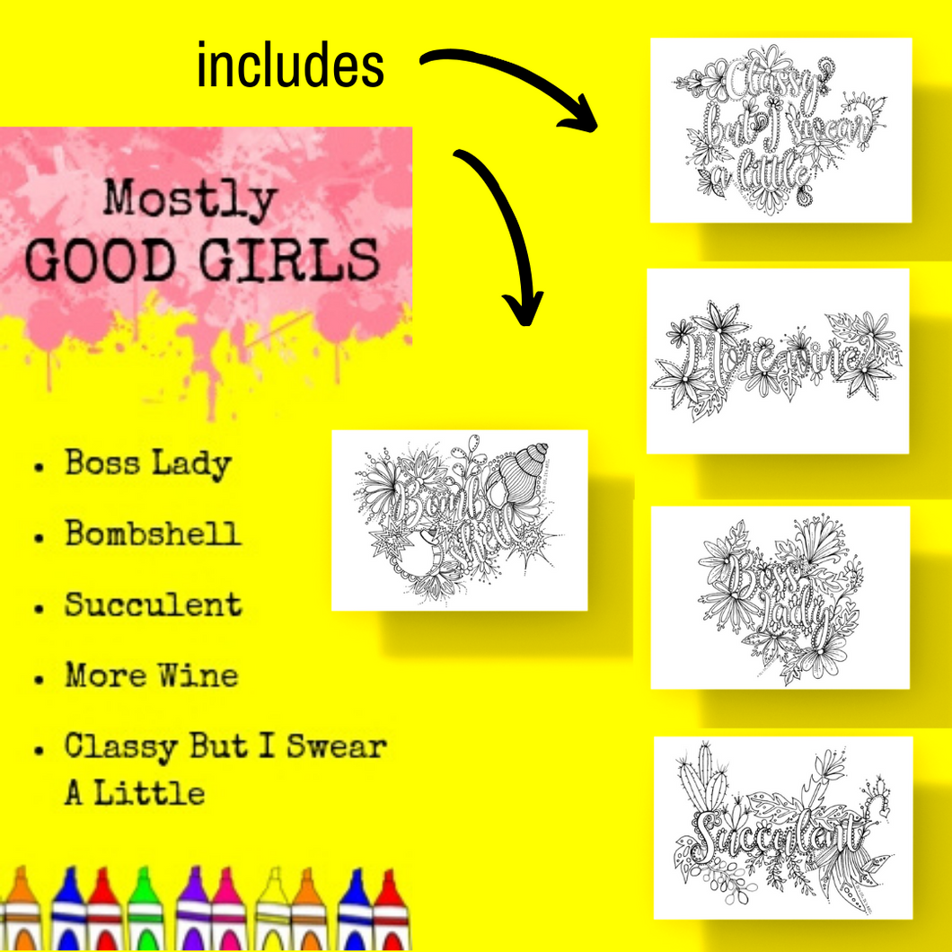 Postcard Pack-Mostly Good Girls