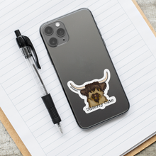 Load image into Gallery viewer, Sticker - Udderly Cute Scottish Cow (Mini)
