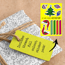 Load image into Gallery viewer, * HOLIDAY* Festive As Fuck Funny Christmas Swearing Colour-Your-Own Gift Wrapping Paper Kit