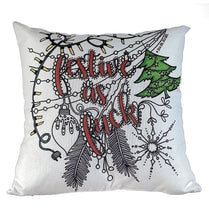 Load image into Gallery viewer, *HOLIDAY* Pillow Cover - Festive As Fuck