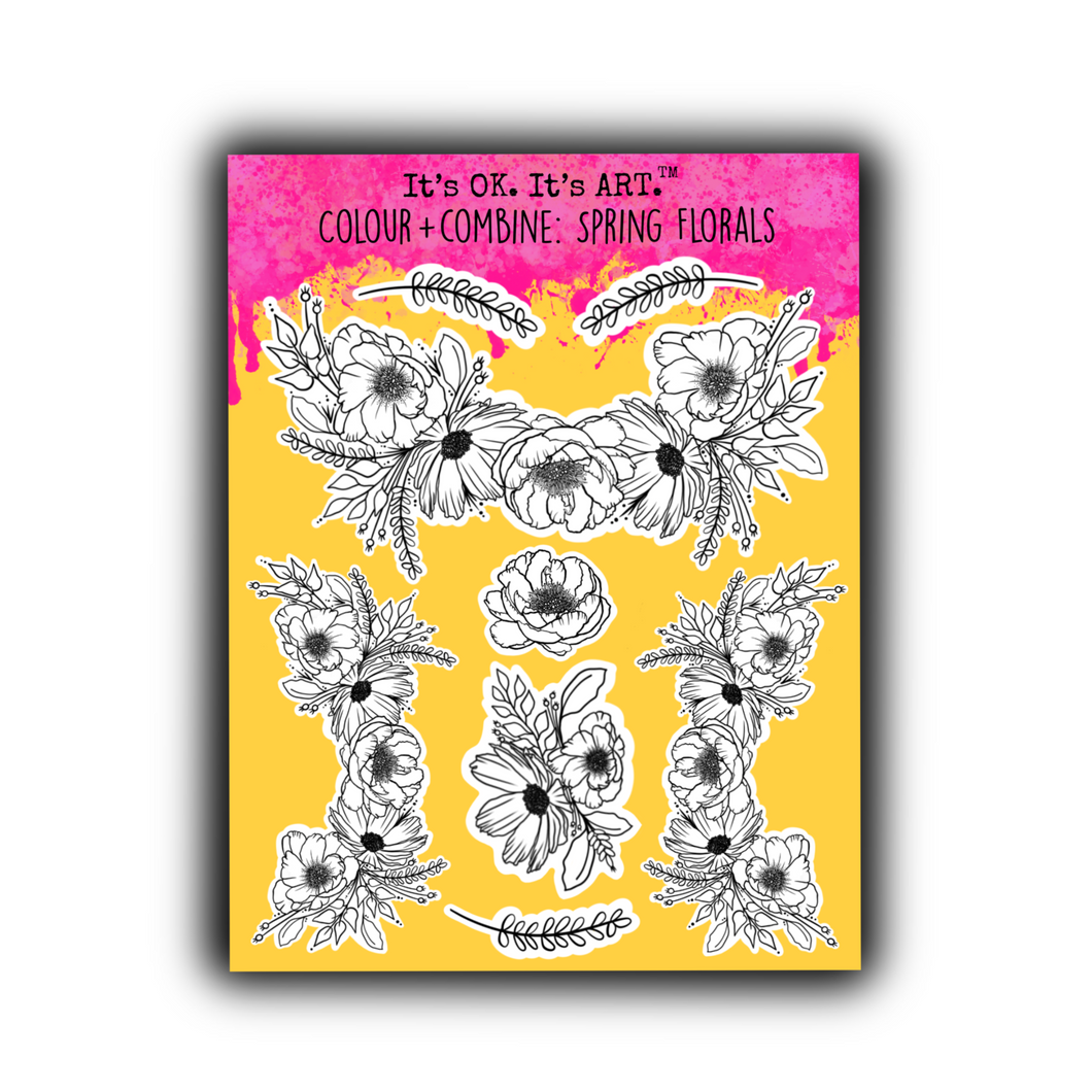 Colour + Combine: Spring Florals Sticker Sheet