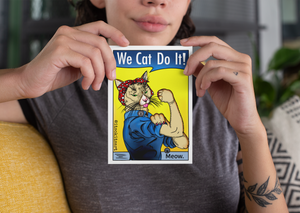 Postcard- We Cat Do It! Uncoloured